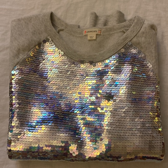 J.Crew Crewcuts girls sequin sweatshirt size 14 - Picture 9 of 9